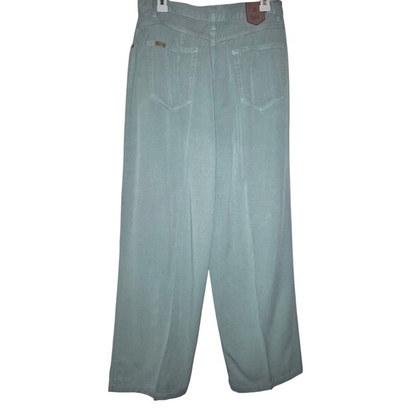 PULP Seafoam Green Soft Junlon Cotton Straight Leg Flowy Slacks Pants Size 14 - Picture 6 of 6